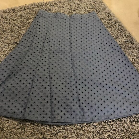 LOFT Eyelet A-Line Skirt  - Picture 1 of 8